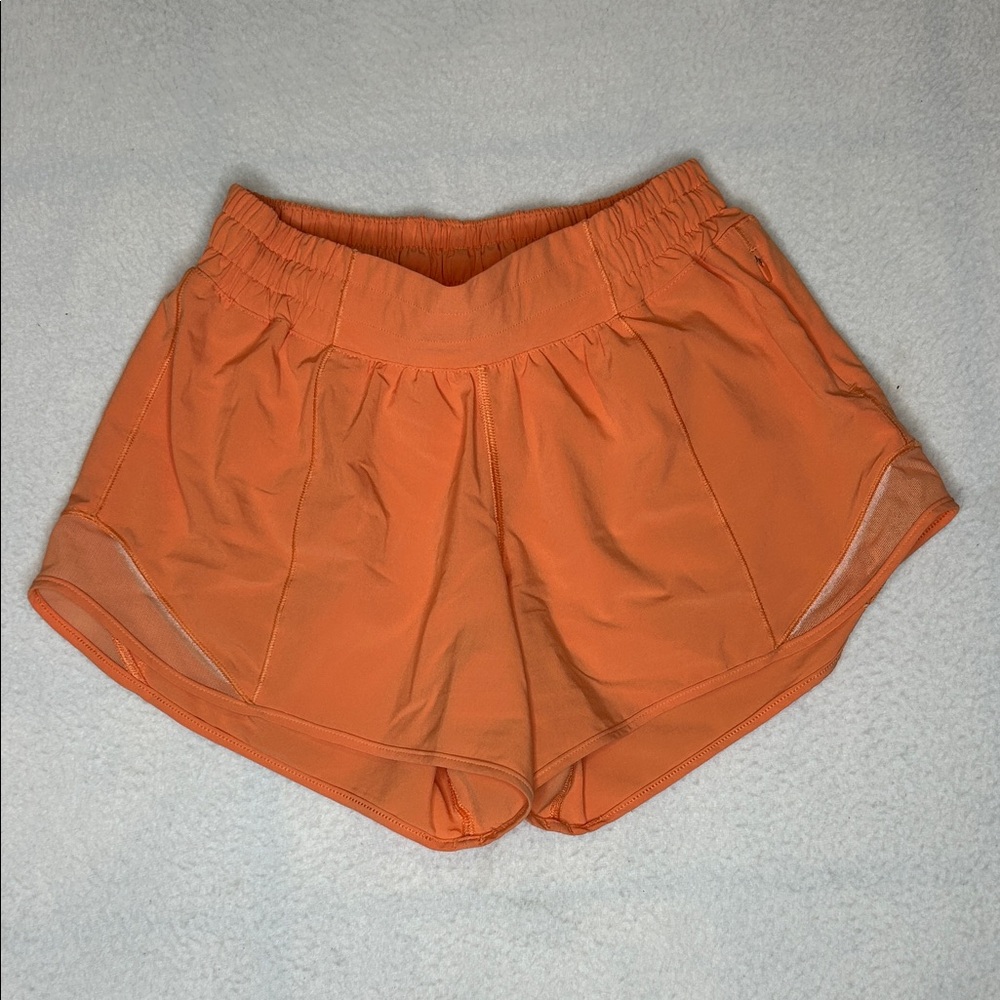 lululemon athletica Vibrant Orange Hotty Hot Shorts